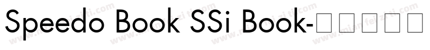 Speedo Book SSi Book字体转换
